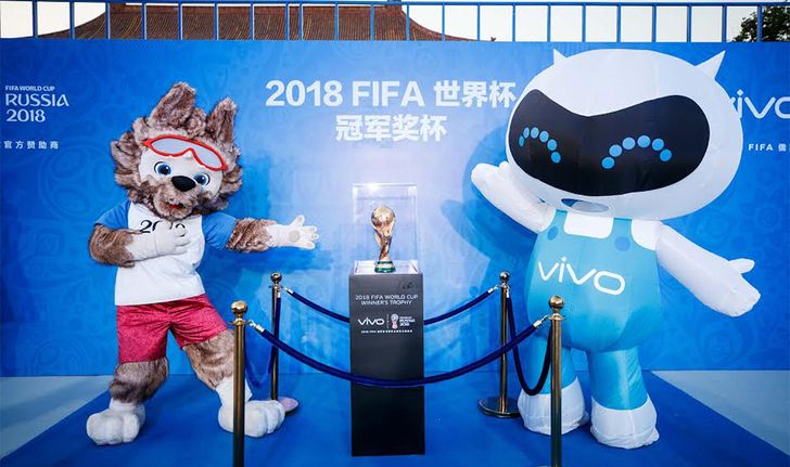 เปิดตัว Vivo เซ็นสัญญาเป็นผู้สนับสนุนหลักฟุตบอลโลก 2018 และ 2022