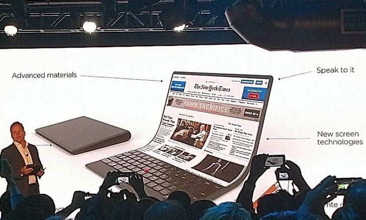 Lenovo เผยคอนเซ็ปต์แล็ปท็อป ม้วนงอได้ ในอนาคต