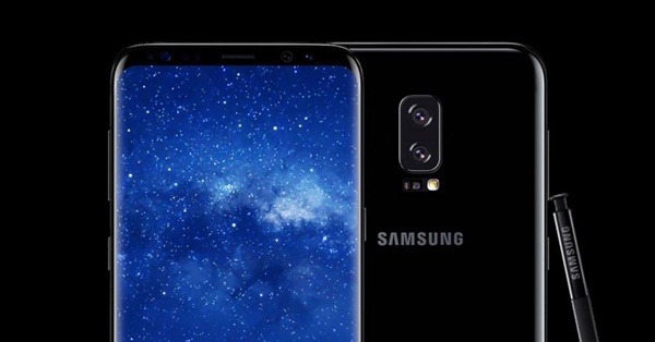 ภาพหลุด โปสเตอร์ Galaxy Note 8  กล้องหลังคู่ สแกนลายนิ้วด้านหลังเครื่อง