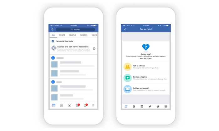 Facebook เปิดคุณสมบัติป้องกันการฆ่าตัวตาย