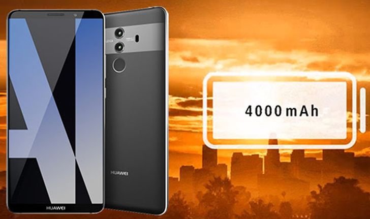 Huawei Mate 10 ยืนยันมีแบตไซส์ใหญ่ 4000 mAh พร้อมหลุดภาพตัวเครื่องขณะใช้งานจริง