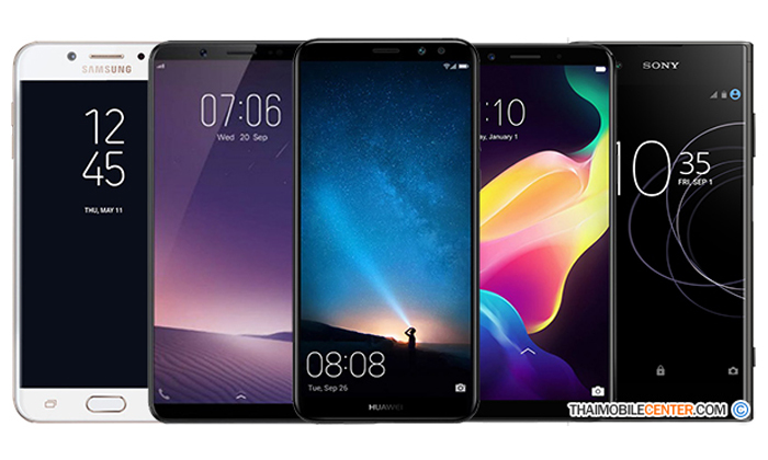 เทียบ Huawei nova 2i, Vivo V7+, Samsung Galaxy J7+, OPPO F5 และ Sony Xperia XA1 Plus