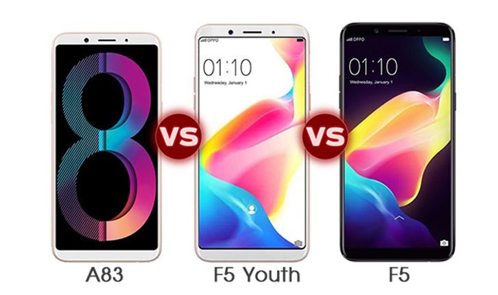 เปรียบเทียบสเปก OPPO A83, F5 Youth และ F5 ศึกสมาร์ทโฟนเซลฟี่พร้อม A.I. Beauty ล่าสุด