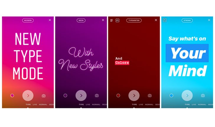 Instagram ส่งฟีเจอร์ใหม่ Stories “Type” มีไว้เพื่อพิมพ์สเตตัส โดยเฉพาะ