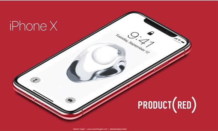 มาแล้ว! คอนเซ็ปต์ iPhone X สีแดง PRODUCT(RED) แรงได้ใจ
