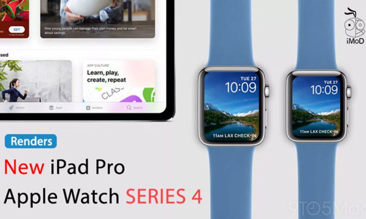 แนวคิด iPad Pro 11 นิ้ว และ Apple Watch Series 4 จอใหญ่ขึ้น 15%