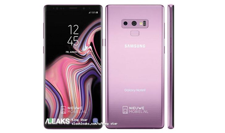 หลุด Samsung Galaxy Note 9 สี ม่วง Lilac Purple สวยงามตามท้องเรื่อง