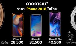 คาดการณ์ราคา iPhone Xs, iPhone Xs Plus และ iPhone 9 (2018) ในไทย
