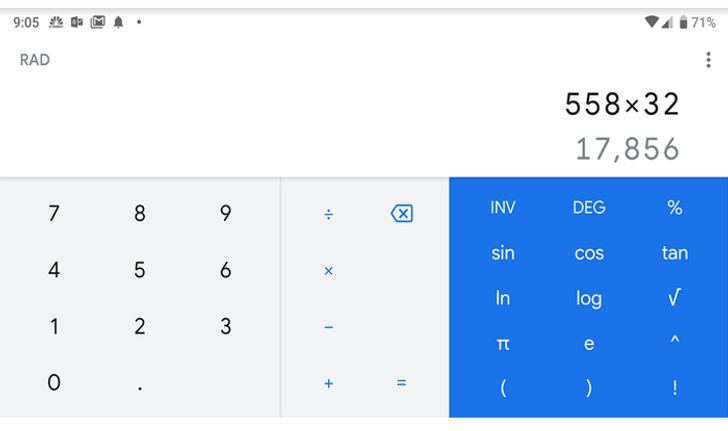 Google ปรับปรุงหน้าตาของ Apps เครื่องคิดเลข มีการนำ "Material Design" มาใช้