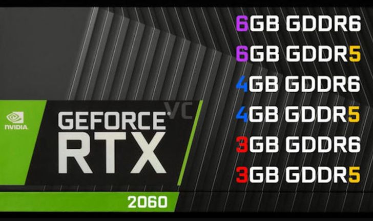 จะเยอะไปไหน เผยสเปค NVIDIA GeForce RTX 2060 ที่ซอยรุ่นตามหน่วยความจำมากถึง 6 แบบ