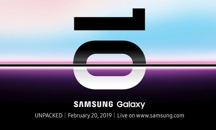 "Samsung Galaxy S10" เคาะวันเปิดตัวในวันที่ 20 กุมภาพันธ์นี้