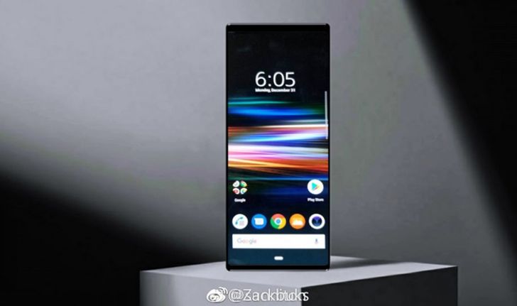 หลุดภาพหน้าจอโฮมสกรีน Sony Xperia XZ4 ขนาดยาวพิเศษ