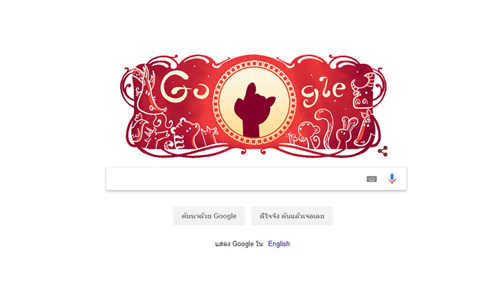 "Google" เปิดตัว Doodle รับตรุษจีน พร้อมเกมทำมือเงาเป็นนักษัตร