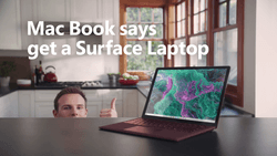 Mac Book แนะนำซื้อเลย Surface Laptop 2 ในโฆษณาของ Microsoft ตัวใหม่