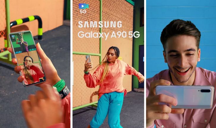 หลุดภาพโปรโมต Samsung Galaxy A90 5G ล่าสุด เผยตัวเครื่องชัดเจน