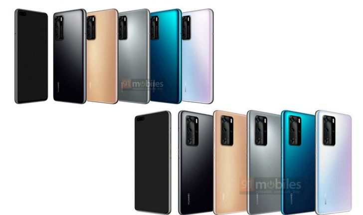 ชมภาพ Render สุดสวยของ HUAWEI P40 และ P40 Pro จะมาพร้อมกับกล้องหลังล้อมกรอบดำเหมือนเดิม 