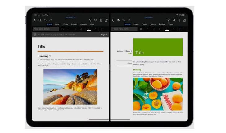 Microsoft Word และ PowerPoint บน iPad สามารถใช้งาน Spilt View แล้ว