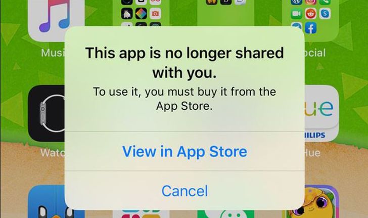 พบการแจ้งเตือน This app is no longer shared with you ขึ้นเองระหว่างการใช้ Apps ใน iOS 13.5