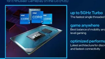 Intel เปิดตัวชิป Tiger Lake-H ซีพียูโน้ตบุ๊กที่เร็วที่สุดใน Single Thread