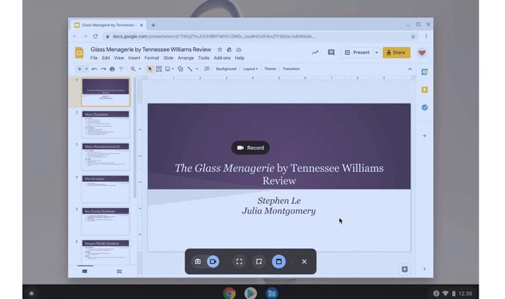 Chrome OS ตัวอัปเดตมีนาคมมีเครื่องมือบันทึกวิดีโอหน้าจอในตัวเน้นสนับสนุนด้านการศึกษา