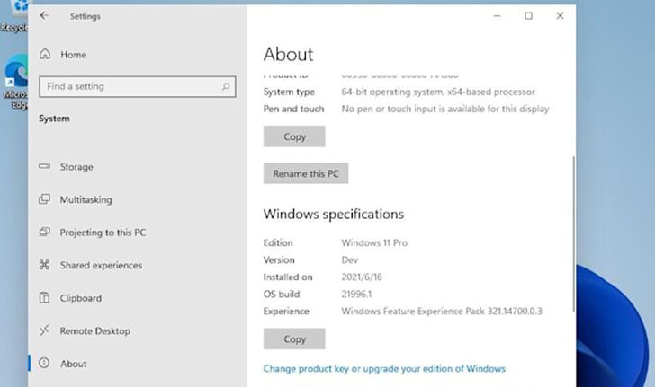 หลุดภาพแรกของ Windows 11 มีความคล้าย Windows 10X แต่ย้ายปุ่ม Windows ไว้ตรงกลาง