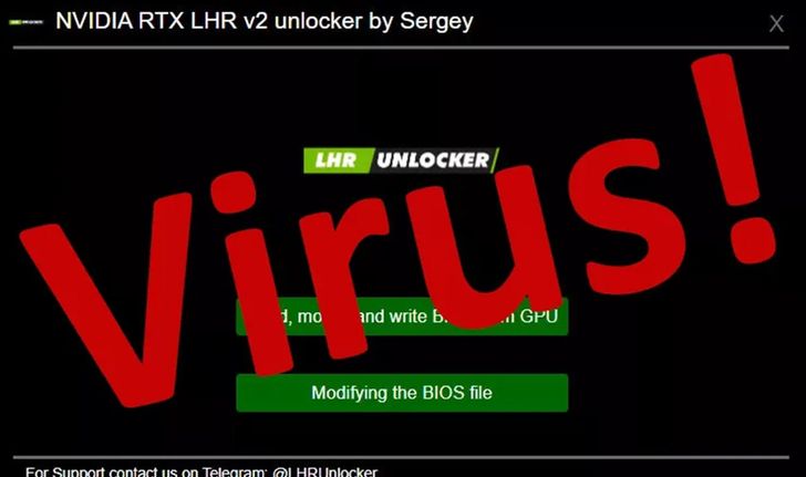 นึกว่าจะขุดได้เร็วเหมือนปกติกลายเป็นไวรัสซะงั้น Nvidia LHR Unlocker มีมัลแวร์ฝังอยู่