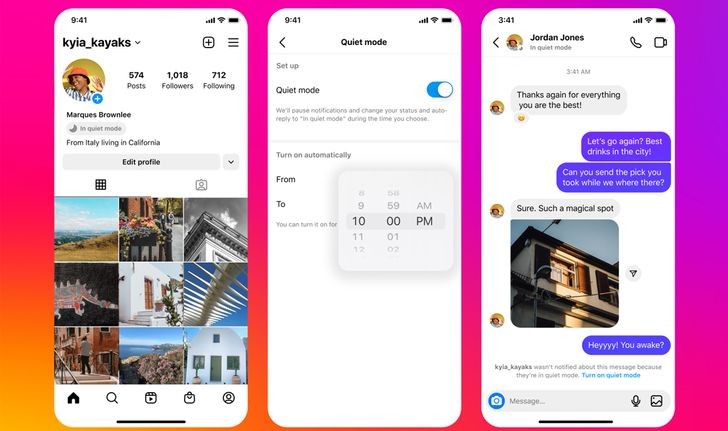 Instagram ปล่อยฟีเจอร์ ‘Quiet Mode’ โหมดเงียบเพื่อส่งเสริมให้ผู้ใช้ได้พักจากสื่อโซเชียลบ้าง