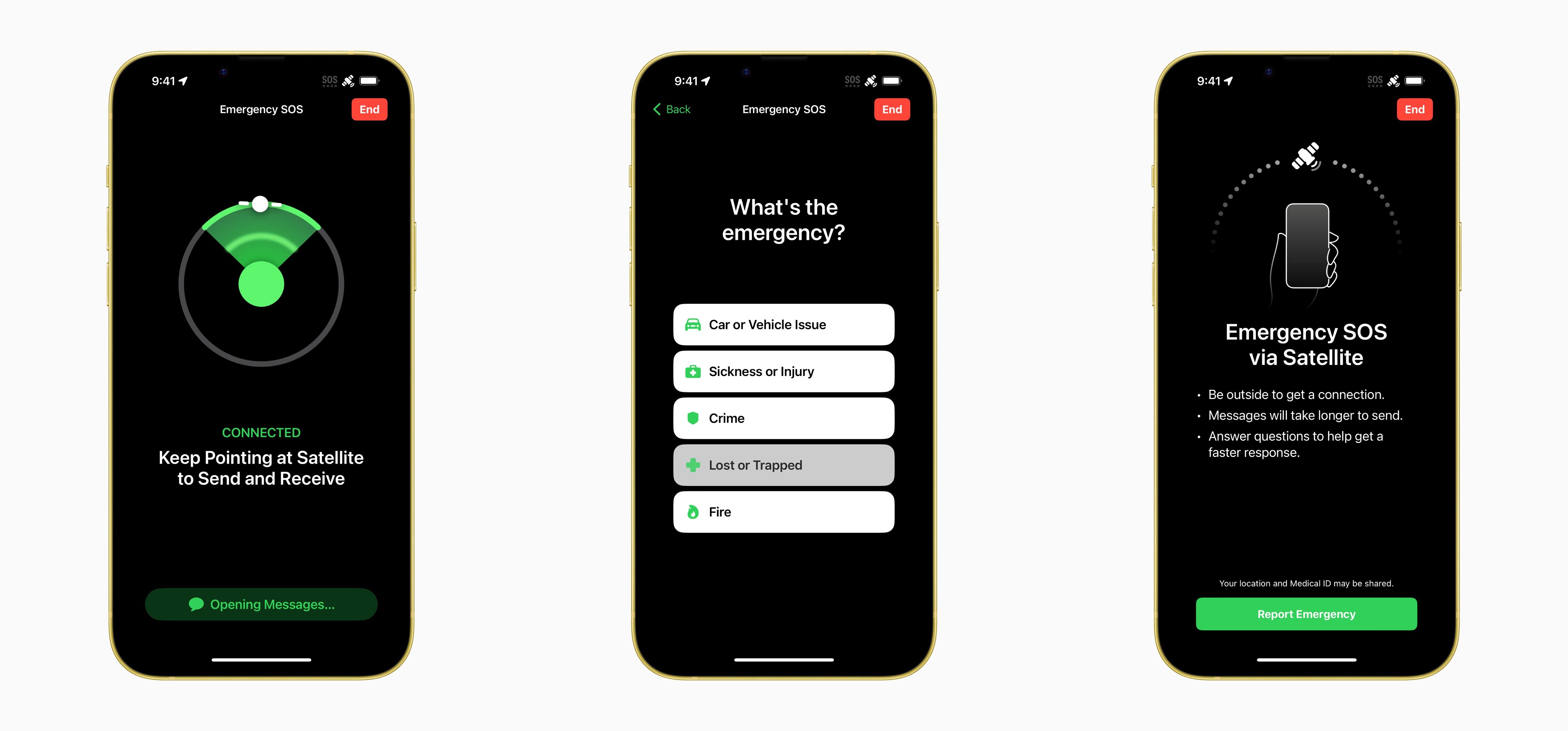 Apple Emergency SOS via Satellite