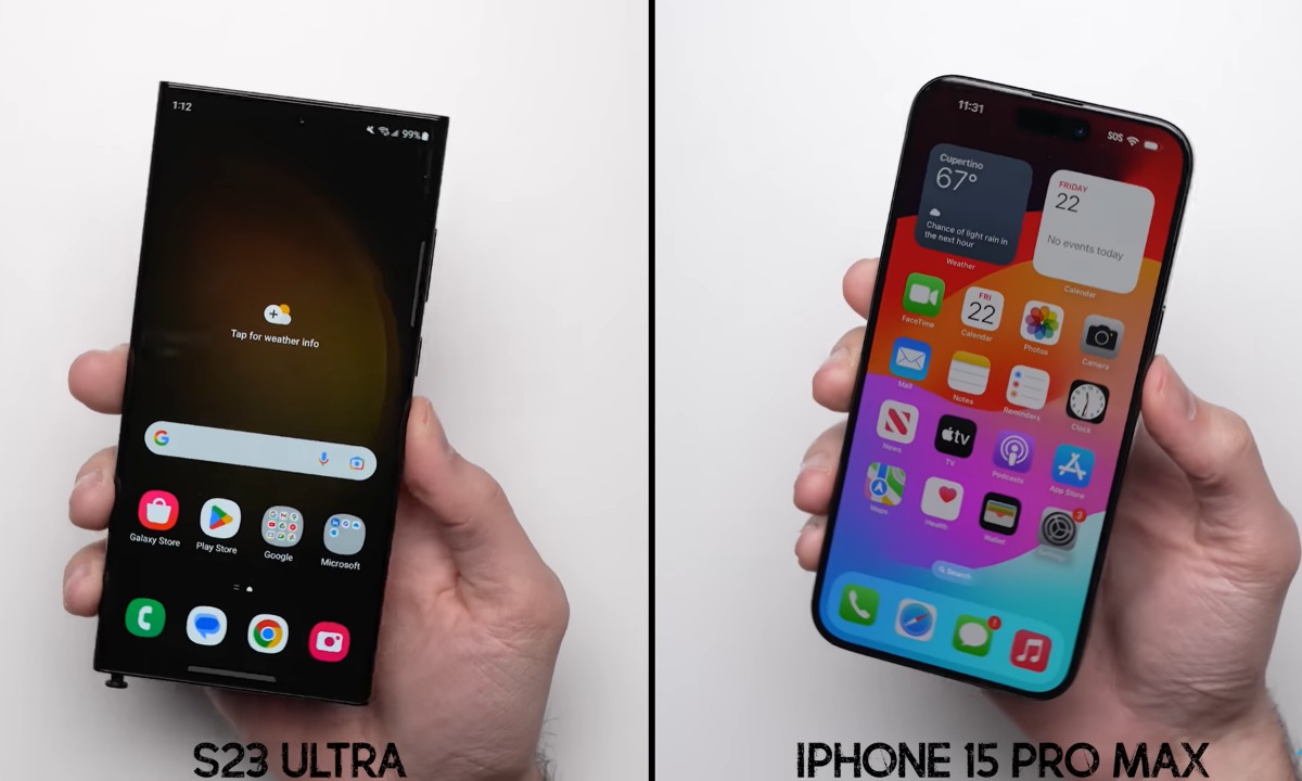 ใจไม่ถึงอย่าดู! ชมทดสอบความแกร่ง iPhone 15 Pro Max และ Samsung Galaxy S23 Ultra ใครรอด ?