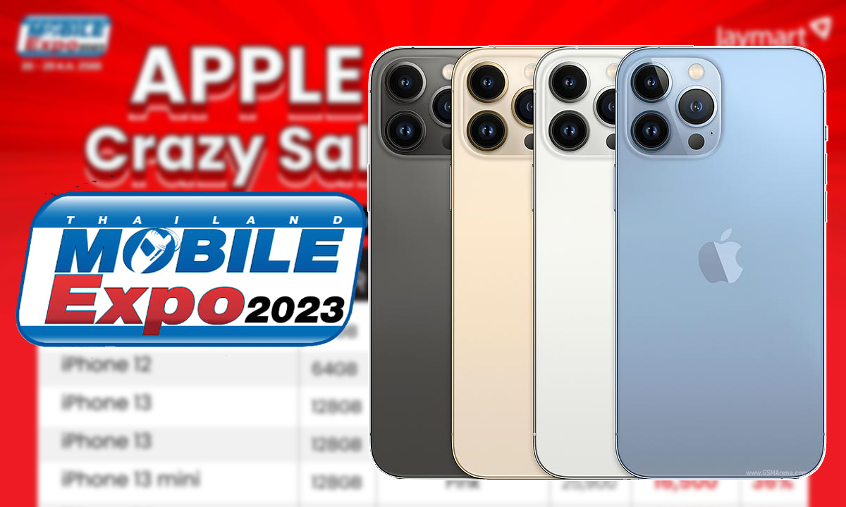 ต้องงาน Mobile EXPO 2023 เท่านั้น iPhone Clearance ราคาเริ่มต้น 7,500 บาท จำนวนจำกัดที่บูธ Jaymart