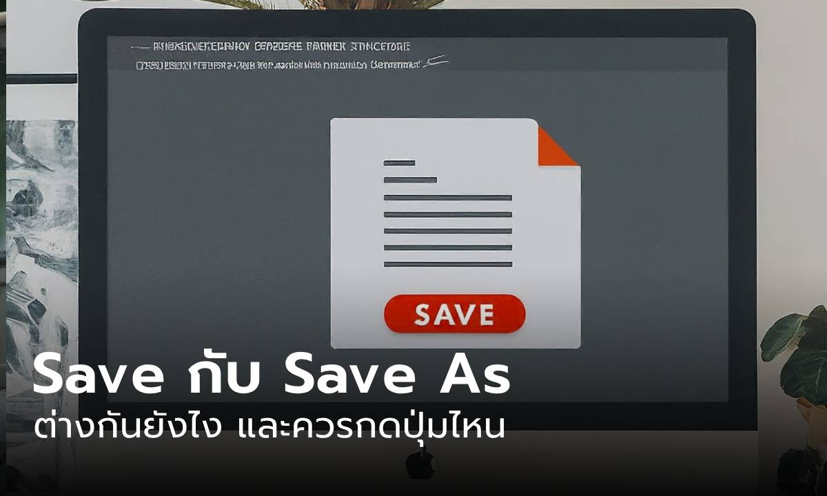 Save กับ Save As มันต่างกันยังไงเราควรจะกดแบบไหน