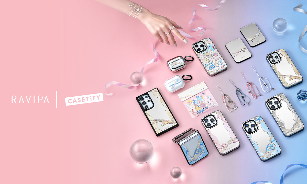 CASETiFY และ RAVIPA ผสานพลังบวก เปิดตัวคอลเลกชั่นแห่งความโชคดีสู่เทคโนโลยี