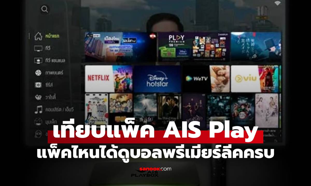 เปรียบเทียบแพ็ค AIS Play แบบไหนได้ดูบอลพรีเมียร์ลีค ครบและราคาที่ดีสุดสำหรับคุณ