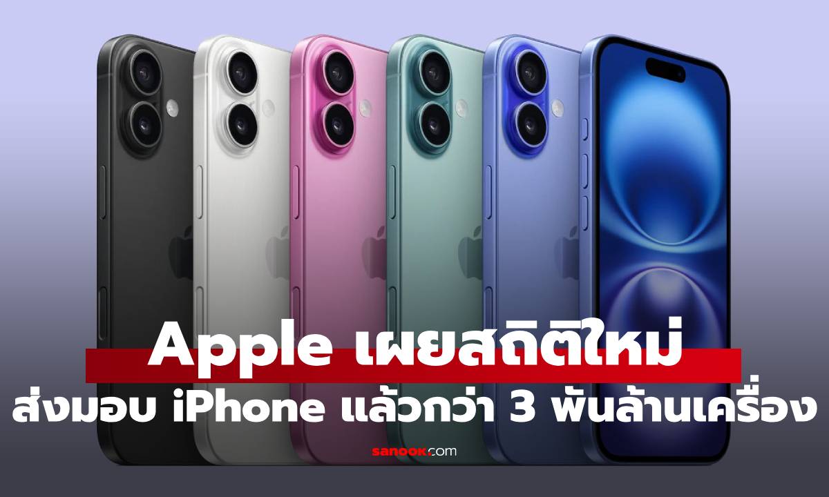 ประวัติศาสตร์ต้องจารึก! Apple ประกาศส่งมอบ iPhone ครบ 3 พันล้านเครื่องแล้วทั่วโลก