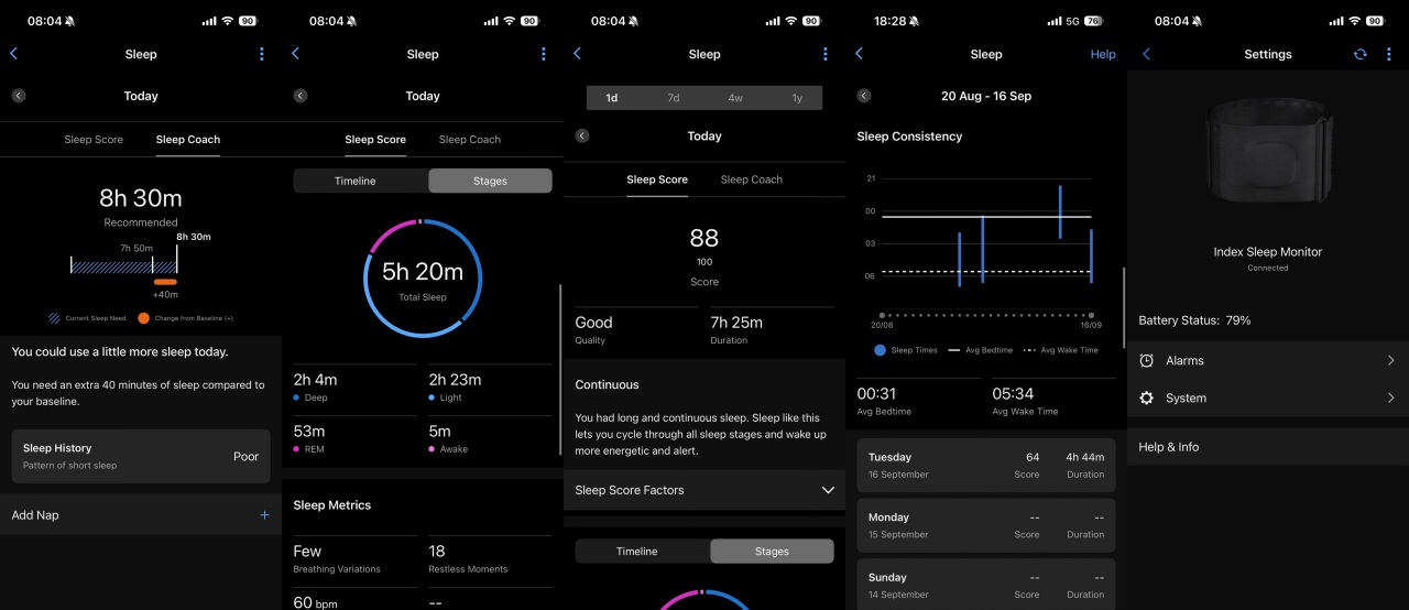 Garmin Index Sleep Mornitor 