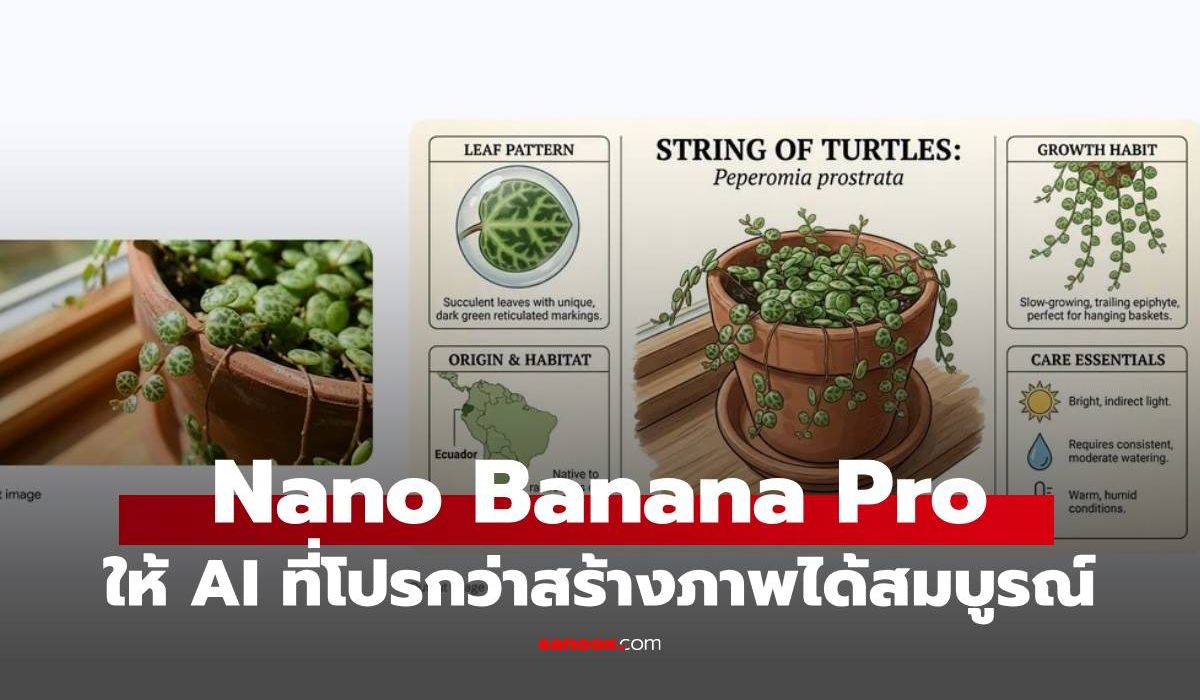 เปิดตัว'Nano Banana Pro' AI สร้างภาพเจนใหม่ขุมพลัง Gemini 3 Pro มีอะไรเด็ด ทำไมสายครีเอทีฟต้องลอง? ภาพประกอบข่าว: เปิดตัว'Nano Banana Pro' AI สร้างภาพเจนใหม่ขุมพลัง Gemini 3 Pro มีอะไรเด็ด ทำไมสายครีเอทีฟต้องลอง?