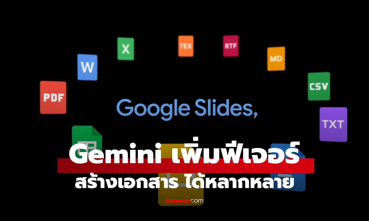 ข่าวดี Gemini อัปเดตใหม่ สั่งสร้างไฟล์ PDF, Docs, Sheets จบครบในแอปเดียว