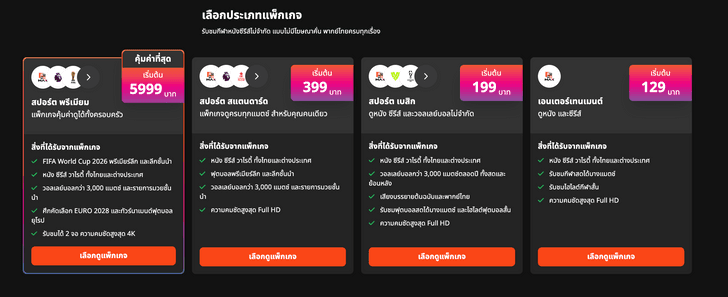 แพ็กเกจ MONOMAX ดูบอลโลก