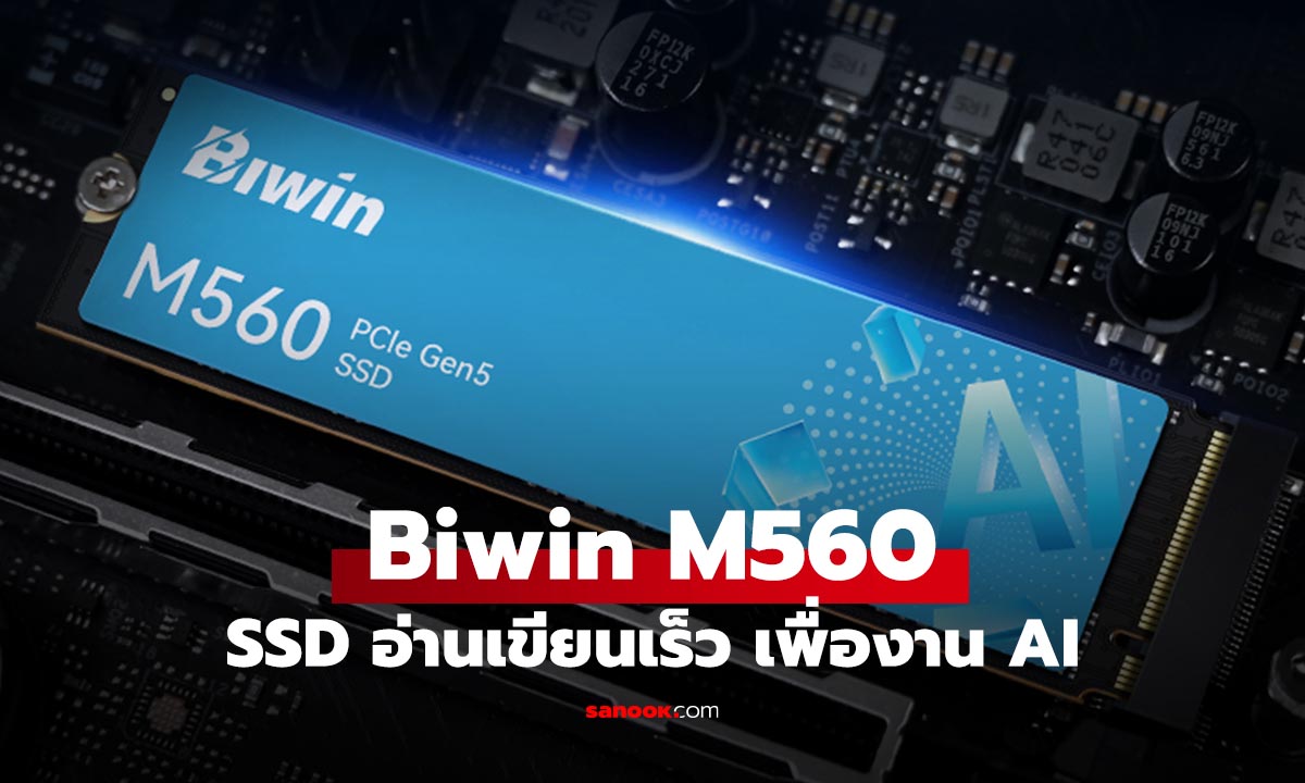 Biwin เปิดตัว M560 PCIe 5.0 SSD อ่านเขียนเร็ว และประหยัดไฟ