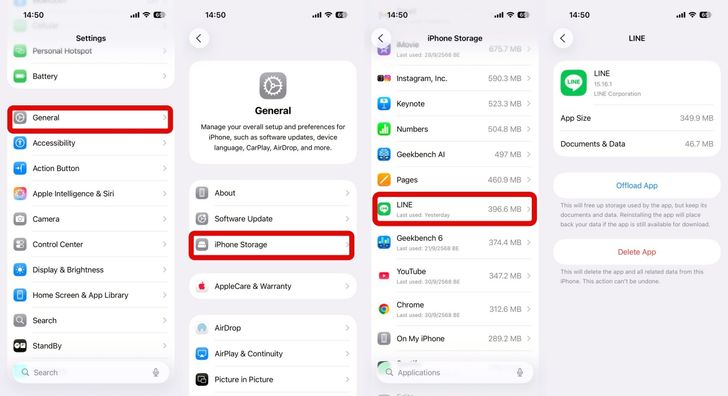 วิธีเช็ก LINE ใช้พื้นที่เท่าไหร่บน iPhone