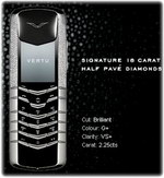 Vertu Signature White Gold Half Pave Diamonds 