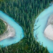Meandering River - Canmore , Alberta, แคนาดา