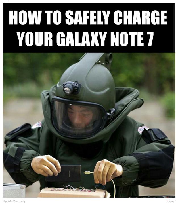 รวมภาพล้อเลียน Samsung Galaxy Note7