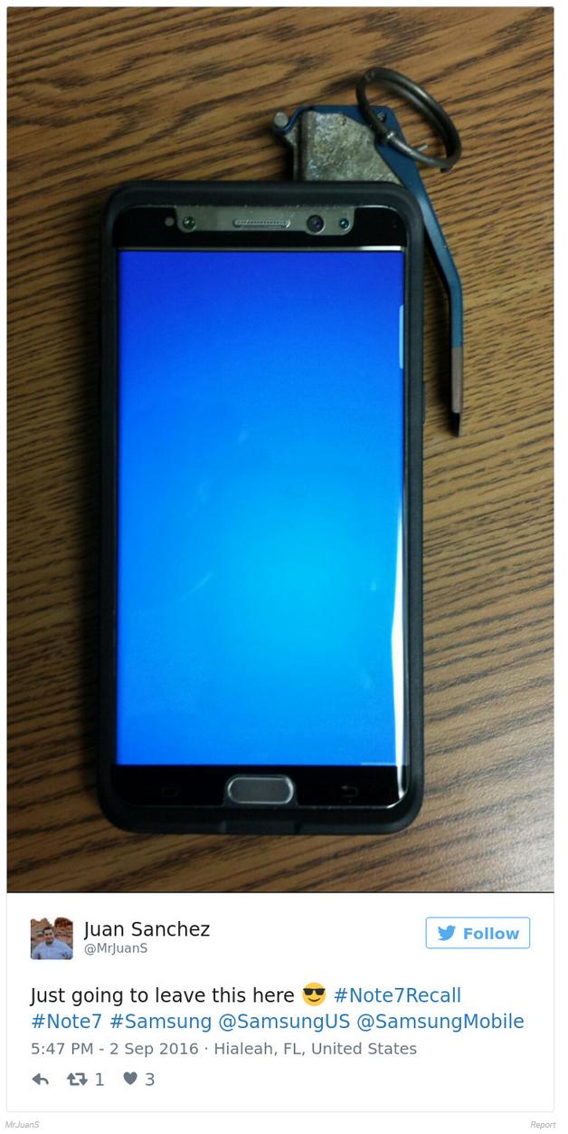 รวมภาพล้อเลียน Samsung Galaxy Note7