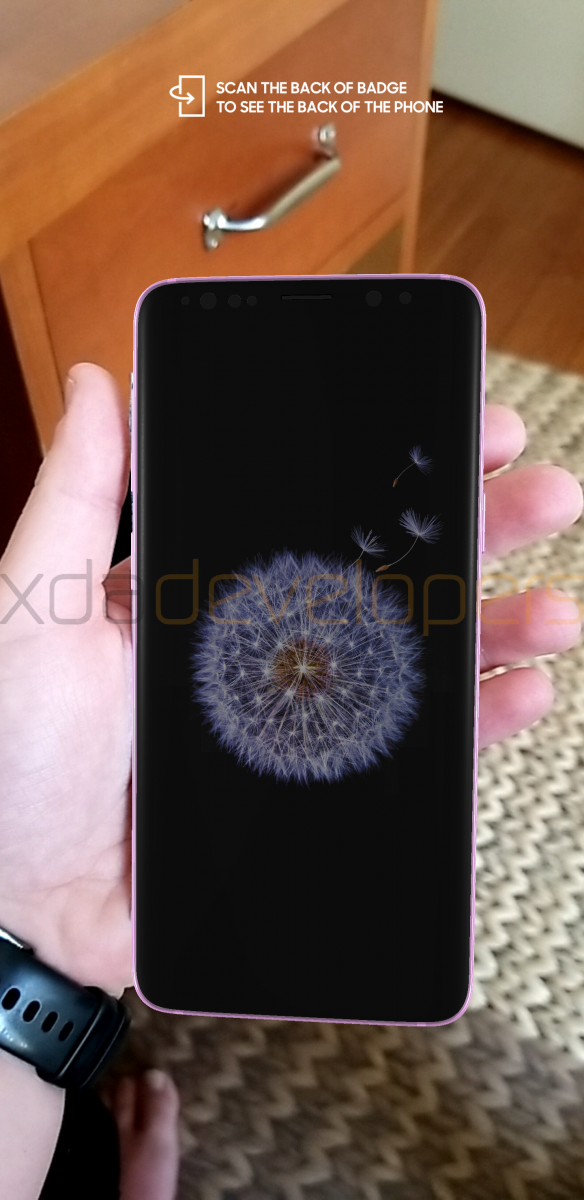 ภาพ AR ของ Samsung Galaxy S9