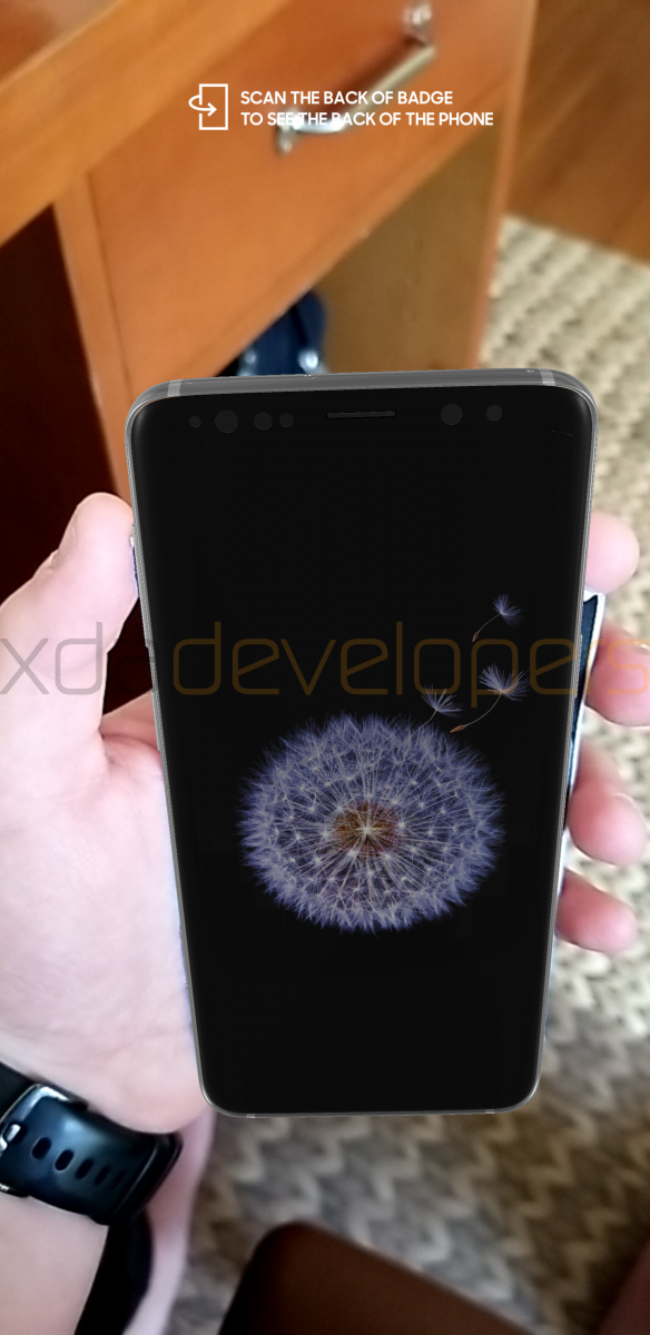 ภาพ AR ของ Samsung Galaxy S9