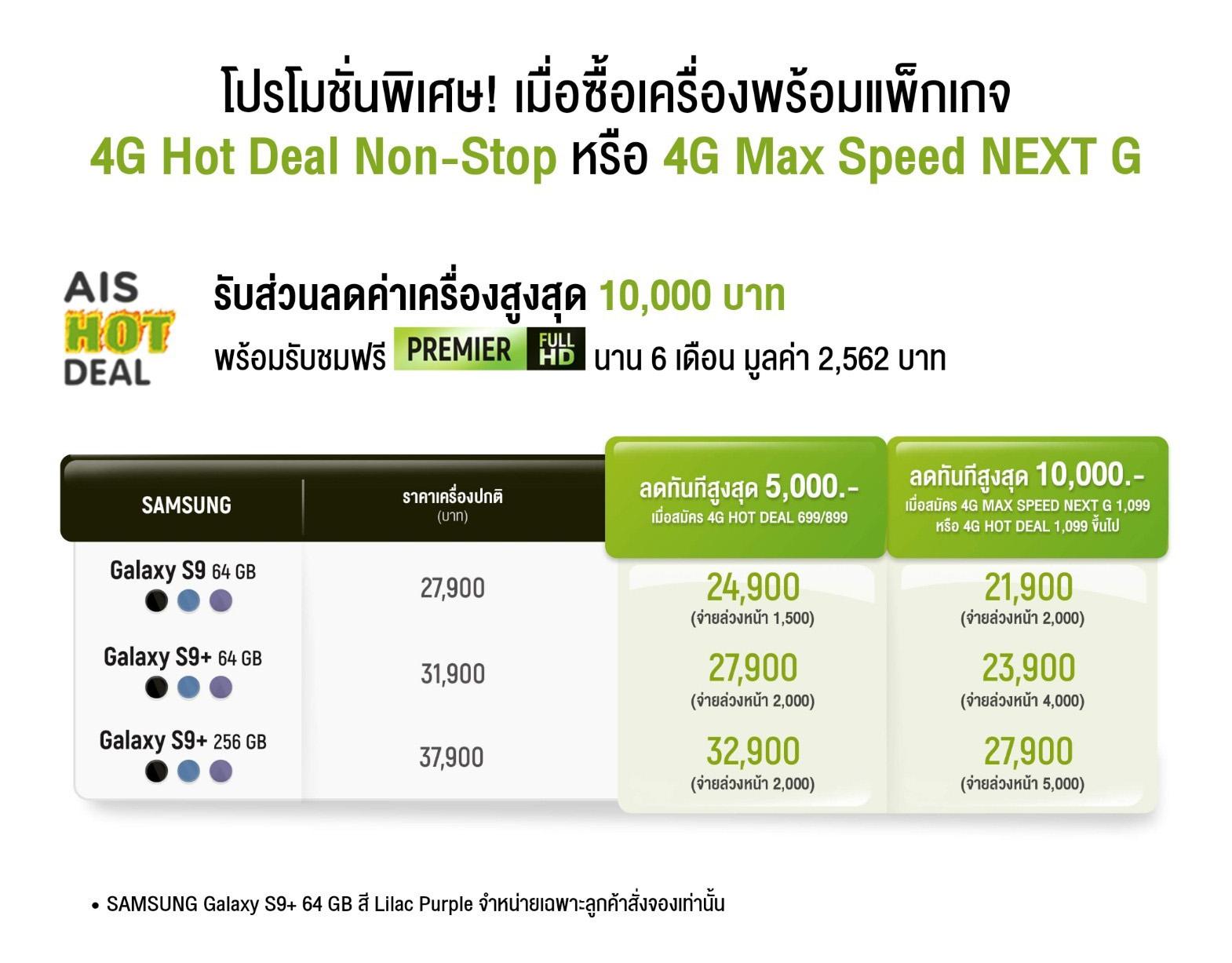 โปรโมชั่นจอง Samsung Galaxy S9