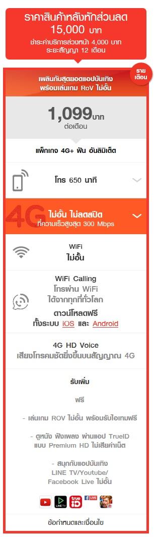 โปรโมชั่น Truemove H iPhone 6s