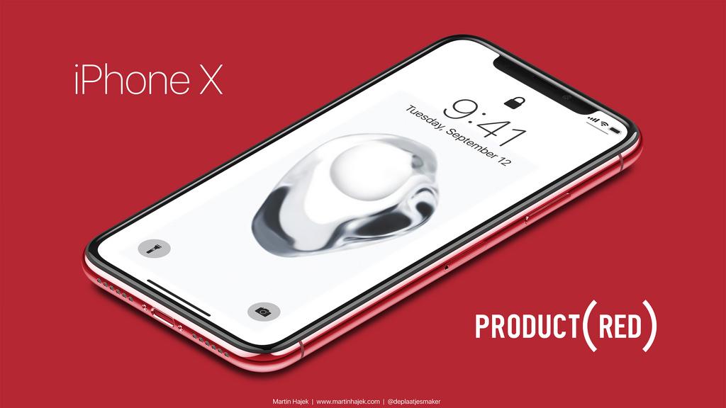 คอนเซ็ปต์ iPhone X สีแดง PRODUCT(RED)