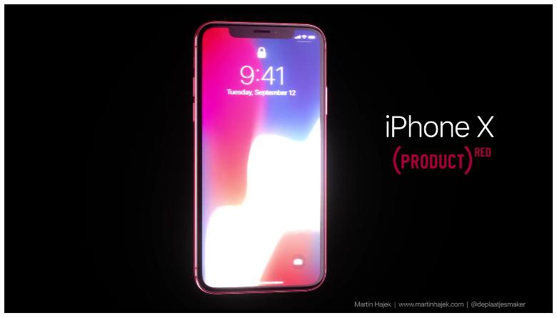 คอนเซ็ปต์ iPhone X สีแดง PRODUCT(RED)